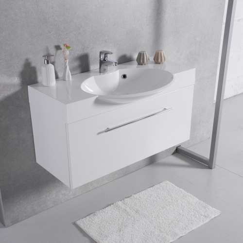 Тумба Fancy Marble Sumatra 980 з умивальником Carme 980, Sumatra 980 (ШН-980 + 3410101) - 1