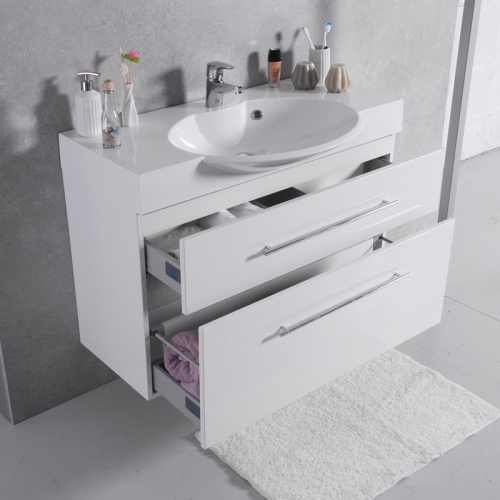 Тумба Fancy Marble Sumatra 2 с умывальником Carme 980C, Sumatra 2  (ШН-309 +  3410101) - 3