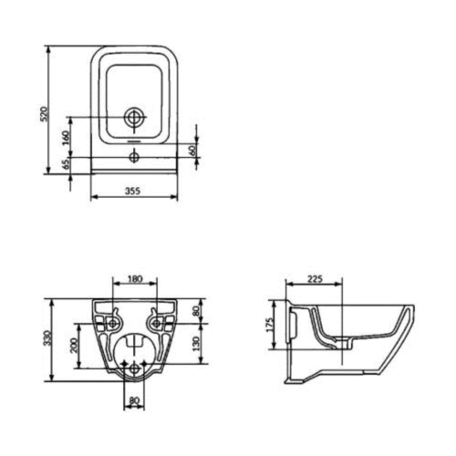 Биде подвесное Cersanit Crea K114-010 - 2