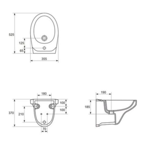 Биде подвесное Cersanit Delfi K11-0018 - 2