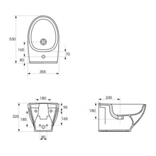 Биде подвесное Cersanit Moduo K116-026 - 2