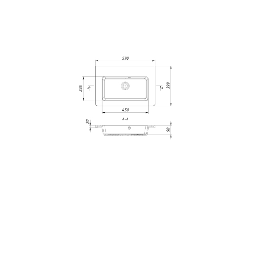 Умивальник Fancy Marble Annabelle 600 4006101 - 2