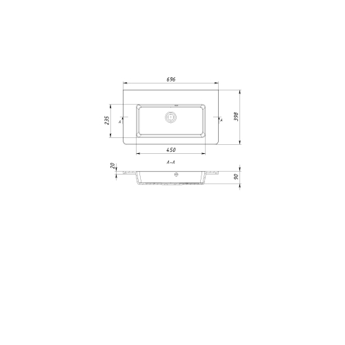 Умивальник Fancy Marble Annabelle 700 4007101 - 2