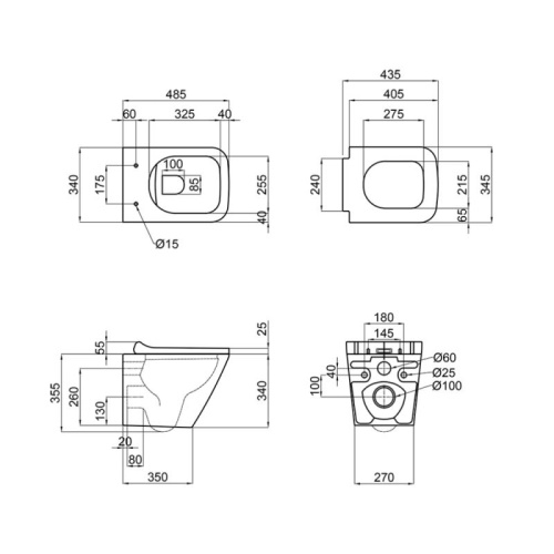 Унітаз підвісний Qtap Tern сидінняSlim Soft-close QT1733052ERW - 7
