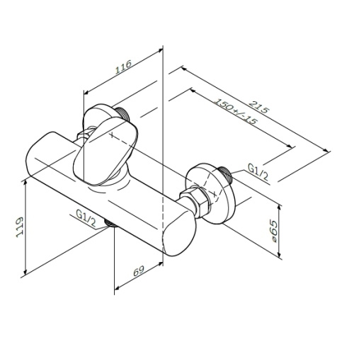 Змішувач для душу AM.PM Spirit 2.0 F70A20000 - 5
