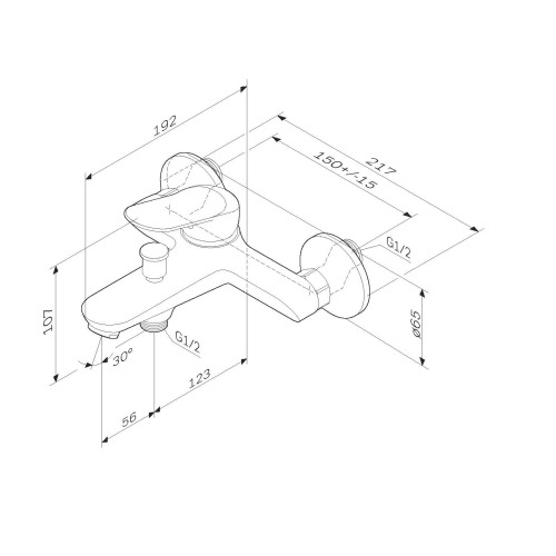 Змішувач для ванни/душу AM.PM Sunny F85C10000 - 6