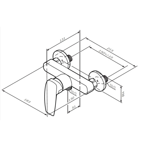 Смеситель для душа AM.PM Tender F45A20000 - 2