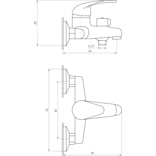 Смеситель для ванны EcoMix E-GEZ-102N 8694900304190807 - 000013920 - 3