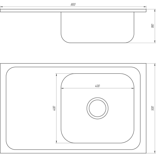 Кухонна мийка Mira MR 8050 R D Decor Right 9694900304190290 - 000015365 - 2