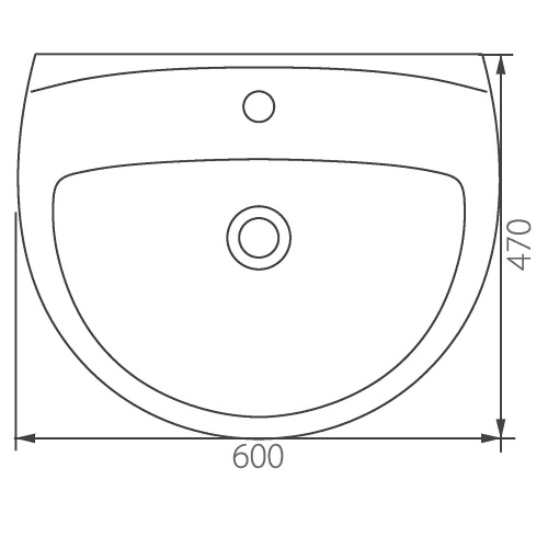Умивальник Colombo Accent S12116000 - 3
