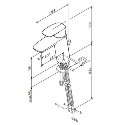Смеситель для умывальника AM.PM Spirit 2.1 F71A02100 - 2