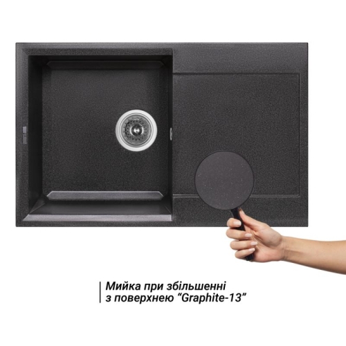 Кухонна мийка Lidz 790x495/230 GRF-13 (LIDZGRF13790495230) LIDZGRF13790495230 - 3