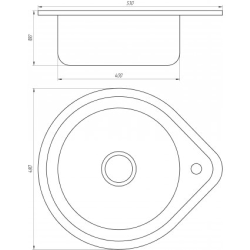 Мойка кухонная Mira MR 530 E Satin 9694900304189415 - 000014450 - 2