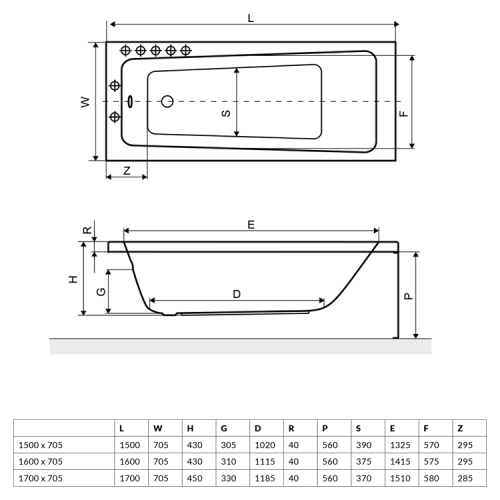 Ванна Excellent AVA 1600х700 WAEX.AVA16WH - 2