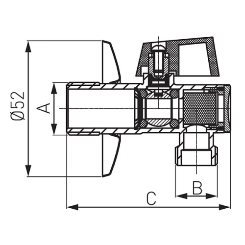 Кран шаровой Ferro EZ1212KF - 2