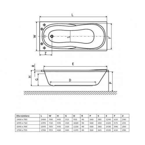Ванна Excellent Sekwana 1500х700 WAEX.SEK15WH - 2