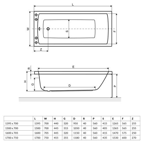 Ванна Excellent Aquaria 1600x700 WAEX.AQU16WH - 2