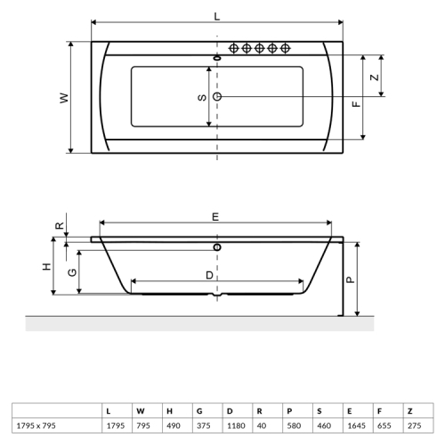 Ванна Excellent Aquaria Lux 1800x800 WAEX.AQU18WH - 2