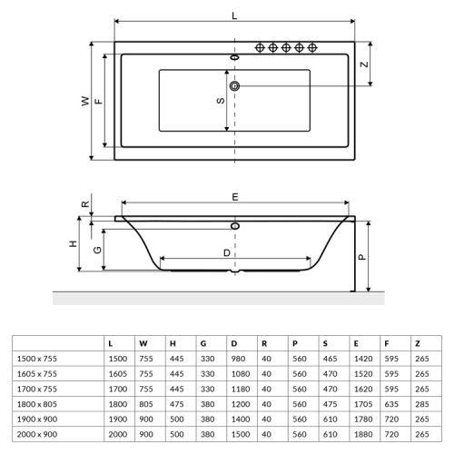 Ванна Excellent Pryzmat 2000x900 WAEX.PRY20WH - 2