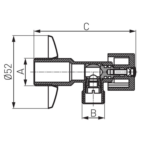 Кран шаровой угловой Ferro Z1238K - 2