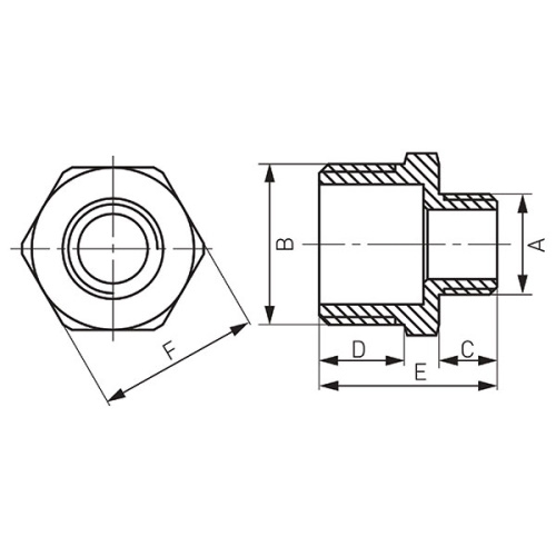 Ниппель редукционный Ferro 2"x1" N18Z - 2
