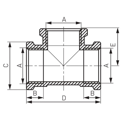Трійник Ferro 6/4 T06ZW - 2