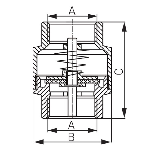 Зворотний кран Ferro G1/2 ZZM1 - 2