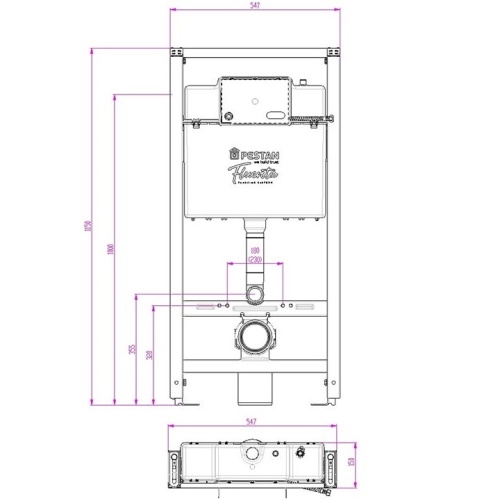 Инсталляция для унитаза Pestan Fluenta 40006356 - 2