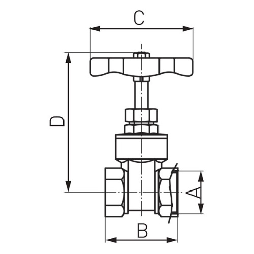 Кран задвижной Ferro Z01W - 2