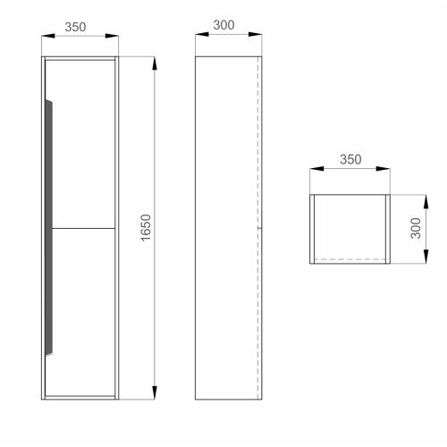 Пенал Sanwerk Greta Air 35 белый, правый MV0000322 - 3