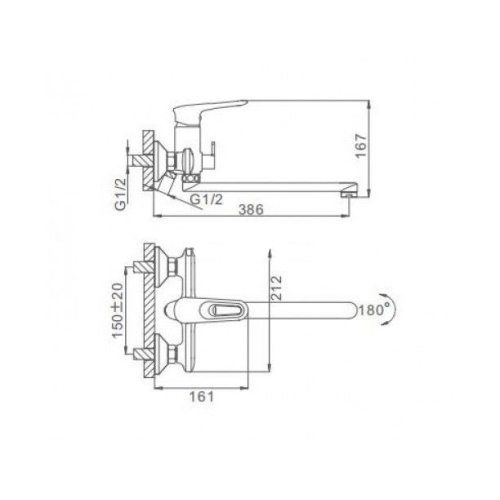 Смеситель для ванны Frap H49 F2249 - 5