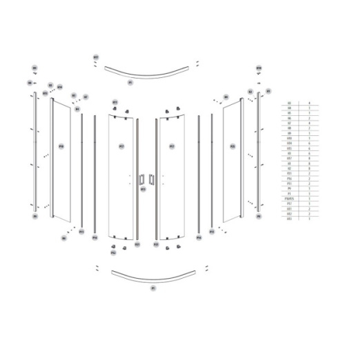 Душова кабіна Cersanit Arteco 90х90х190 S157-002 - 2