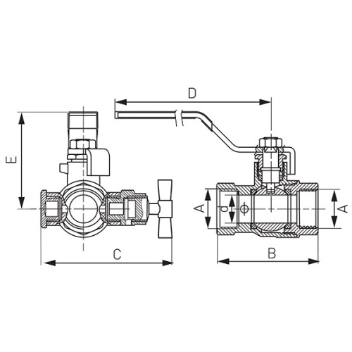 Кран шаровой Ferro KPM1 - 2