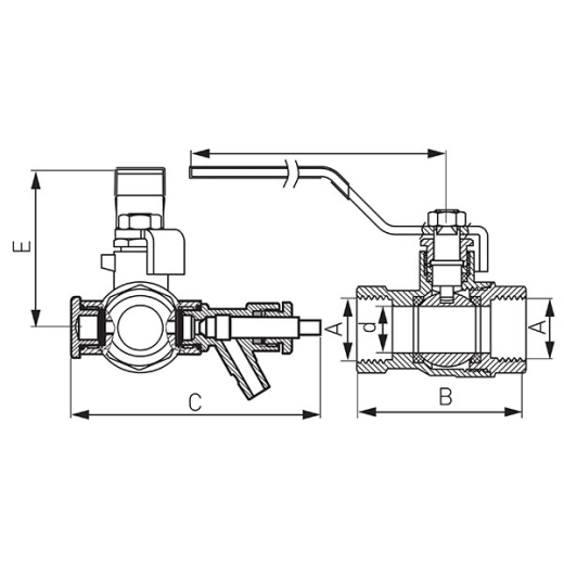 Кран шаровой Ferro KPW6 - 2