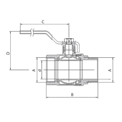 Кран шаровой Ferro Normal KP51 - 2