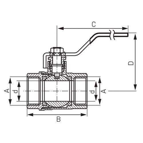 Кран шаровой Ferro Normal KP9 - 2