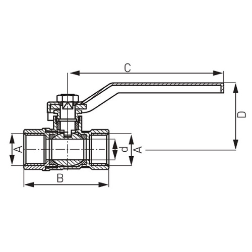 Кран кульовий Ferro Standard KPS4 - 2