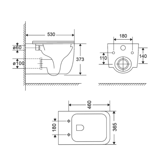 Унитаз подвесной Qtap Gemini безободковый с сиденьем Soft-close QT2533076EUQMB - 2