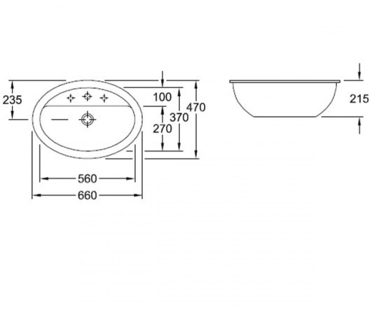 Умивальник під стільницю VILLEROY&BOCH Loop & Friend (516160R1) - 2