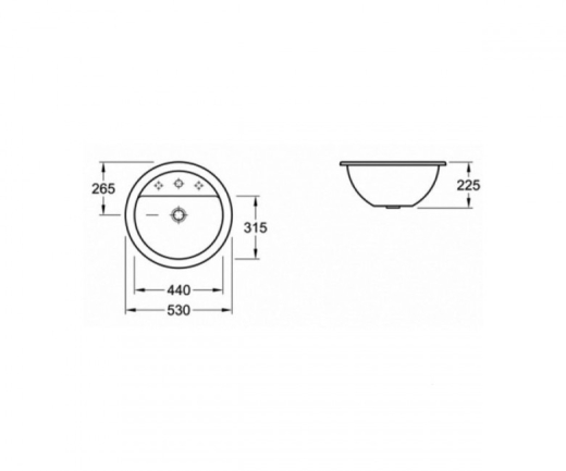 Умивальник під стільницю Villeroy & Boch Loop&Friends 440мм (51804001) - 2