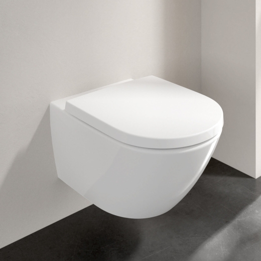Унитаз подвесной Villeroy & Boch Subway 3.0 TwistFlush безободковый с сиденьем Soft Close (4670TS01) - 2