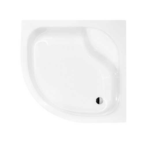 Піддон напівкруглий Besco Diper 80x80x24/35 із сидінням + ніжки (NAVARA19060) - 1