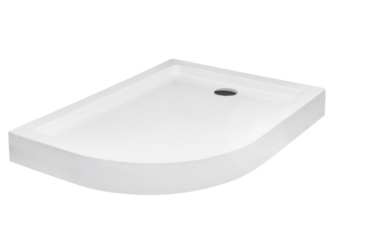 Піддон напівкруглий Besco Saturn Р правий 120х90х4/15 см + ніжки (00000010657) - 2