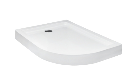 Піддон напівкруглий Besco Saturn L лівий 120х90х4/15 см + ніжки (00000010656) - 2