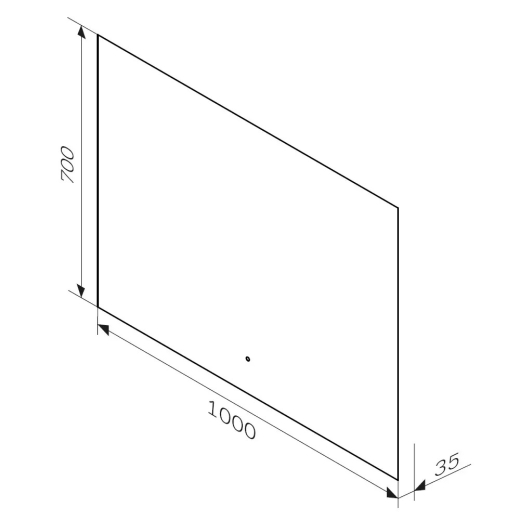 Зеркало в ванную AM.PM X-Joy 70x100см c подсветкой сенсорное включение прямоугольное M85MOX11001WG38 - 2