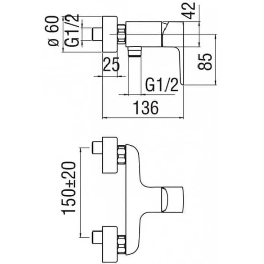 Змішувач для душу NOBILI Acquaviva (VV103130CR) - 2