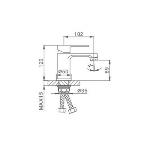 Смеситель для умывальника Frap H41 F1041 - 6