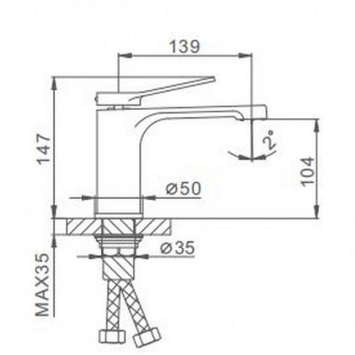 Смеситель для умывальника Frap H45 F1045 - 6