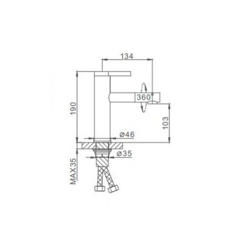 Смеситель для умывальника Frap F1052-14 - 5