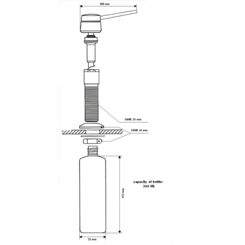 Дозатор для моющего средства Aquasanita D-501 - 2